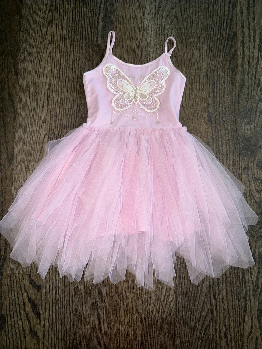 Girls Ooh! La, La! Couture Dusty Pink/lilac Butterfly Dress - size 6